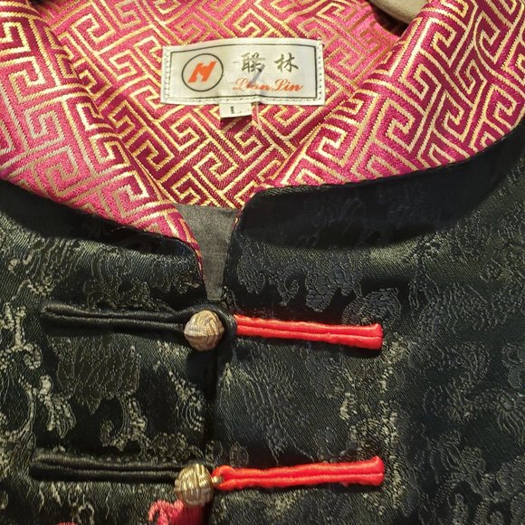 Lian Lin Vintage embroidered chinese blouse.  L - Picture 4 of 4